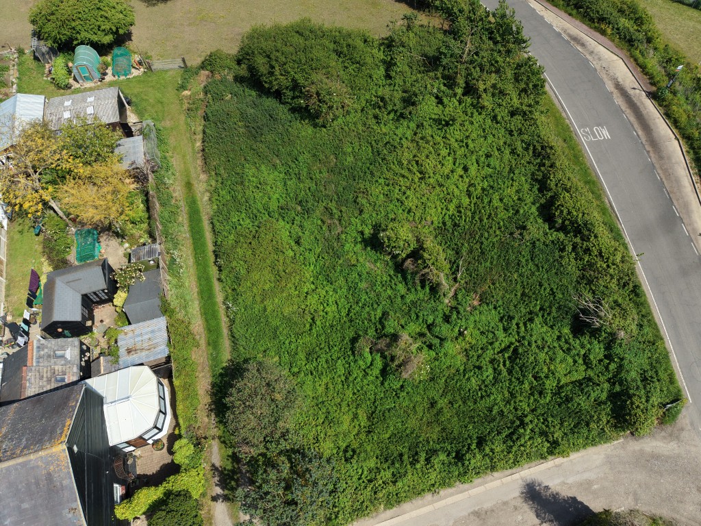 Lot: 12 - PARCEL OF LAND WITH POTENTIAL - Drone shot of the right hand parcel of land